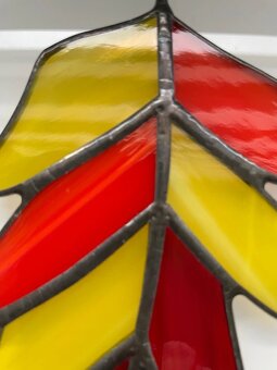 Dubový list - vitrážové sklo - 4