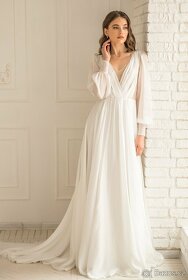 Luxusní nenošené svatební šaty, Marie, velikost (XL-2XL) - 4