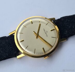 Pánské zlaté náramkové hodinky Helvetia 14K - 4
