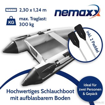 Nový NEMAXX Professional nafukovací člun 230 cm - 4