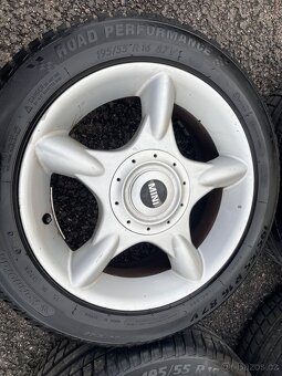 Alu kola originál Mini + nové letní pneu 195/55/15 - 4