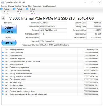 3ks 2TB SSD M.2 Verbatim Vi3000 PCIe NVMe - 4