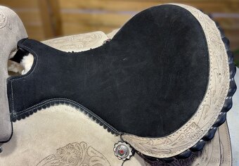 Westernový sedlový komplet 16) světle přírodní - 4