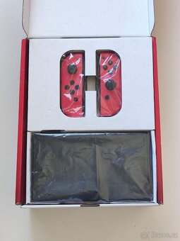 Nintendo Switch OLED Mario edice TOP STAV rok záruka +10 her - 4