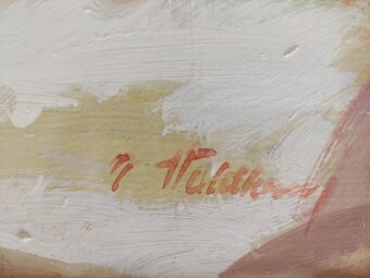 Eduard Valdhans - Vysočina v zimě 1985, obří olejová tempera - 4