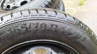 Sada letních pneumatik včetně plechových disků - 4