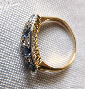 Prsten s diamanty a spinely - 4