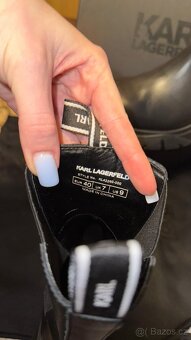 Dámské kotníkové na platformě boty Karl Lagerfeld - 4