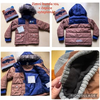 Zimní kombinézy/bundy/overaly (vel. 74-110) - 4