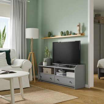 HAUGA TV stolek, šedá, 138x36x54 cm - 4