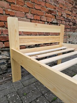 🛏️ Dřevěná postel z masivu 90x200 cm + rošt | Skladem ihned - 4