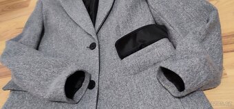 Dámský antracitový kabát, vel. L - 4