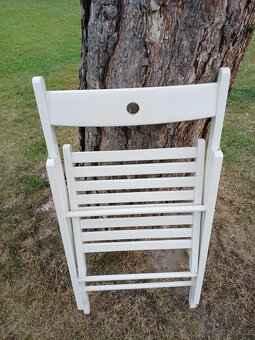 Skládací židle bílá - 4