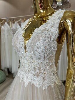 Svatební šaty Ivory/mocca - 4