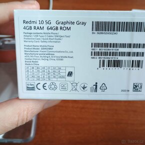 ZÁNOVNÍ MOBIL Xiaomi Redmi 10 5G 4/64 GB v záruce do 6/2025 - 4
