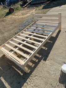 drevena postel 120x200 borovice S rostem Nova - 4