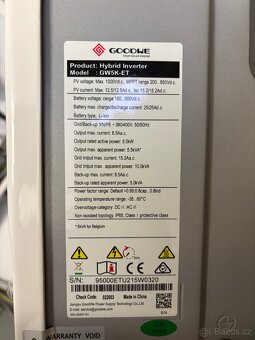 Hybridní asymetrický třífázový střídač/měnič Goodwe GW5K-ET - 4