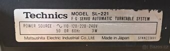 Gramofon Technics SL-221 ( 1978) - 4