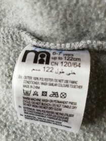 Fleecová mikina, zn. Mothercare, vel. 122 - 4