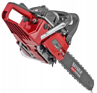 Motorová řetězová pila 5,5HP 2x řetěz 2x lišta +startér olej - 4