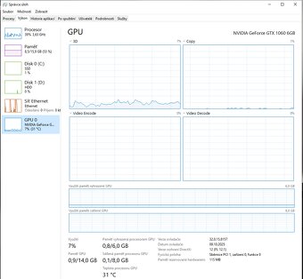 Prodám herní počítač GTX 1060 6GB - 4