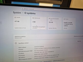 4K DOTYKOVÝ Dell Precision 5520, Core i7, 4GB nVidia GPU - 4