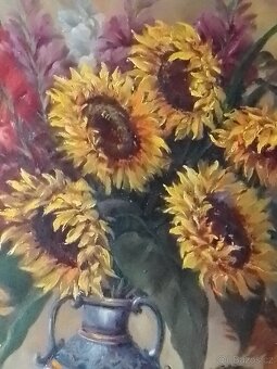 Marcel Krasický  Zátiší s ovocem a květinami  olej/plátno - 4