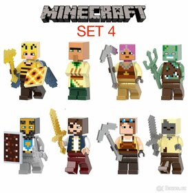 Rôzne figúrky Minecraft 1 - typ lego - nové, nehrane - 4