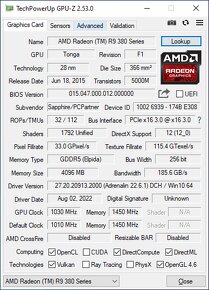 R9 380 Nitro OC 4GB GDDR5 256bit. 2x6pin DP HDMI DVI-I DVI-D - 4