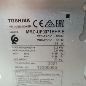 Prodám nové podstropmi jednotky Toschiba, 6kw, 6kw - 4