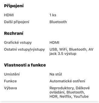 Prodám úplně nový projektor VANKYO Leisure - 4