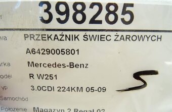 Mercedes-Benz-relé svíček žhavení A6429005801 - 4