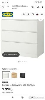 Prodám komodu IKEA MALM - 4