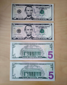 5 USD - stav UNC - rok 2017 - 4