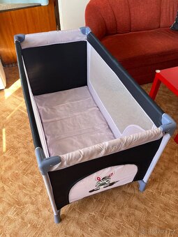 Cestovní postýlka Cosing Adam Zebra šedá - 4