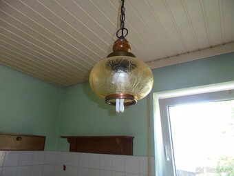 lampa sklo, dřevo - 4
