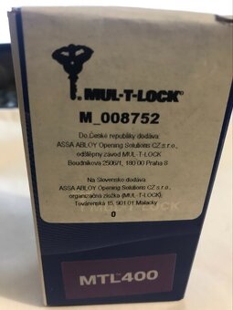 cylindrická vložka mul-t-lock MTL™400 - 4