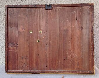 Krásné obrazové hodiny biedermeier - olej 19stol.- originál - 4