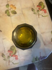 Stara skleněná zlacena váza - 4