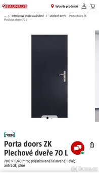 Nové Porta doors ZK Plechové dvere 70 L - 4