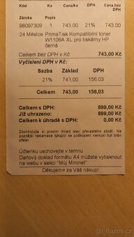 Černý toner Primatisk HP W1106A XL - 4