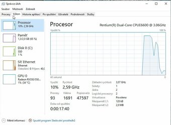 POČÍTAČ 2GB RAM, 240GB SSD, RX550 PENTIUM E6600 - 4