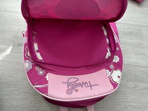 Dětský dívčí růžovo-fialový batoh Tweety, 3 komory - 4