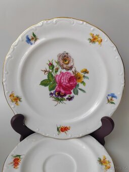 Starožitné porcelánové snídaňové trio JOHANN S.VOHENSTRAUSS - 4