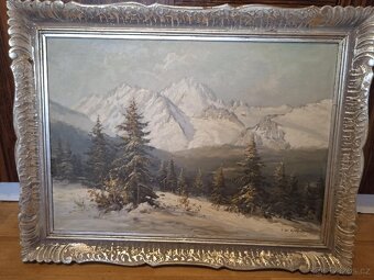 J. D. Gruber 1930-1946 Olej/Plátno Vysoké Tatry - 4