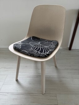 2x IKEA ODGER Židle, bílá/béžová - 4
