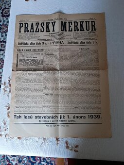 Pražšký Merkur a Moravské slovo noviny z roku 1939 a 1943 - 4