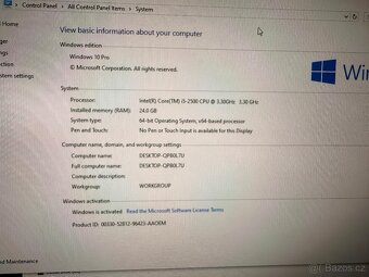 Herní počítač i5-2500 / 24GB RAM / RX 580 8GB / SSD + 3TB H - 4