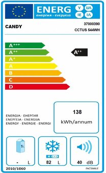 (PRODÁNO 8.5) Mraznička CANDY CCTUS 544WH - 4