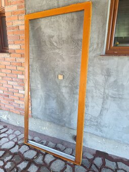 Dřevěné balkónové dveře 109x224 - 4
